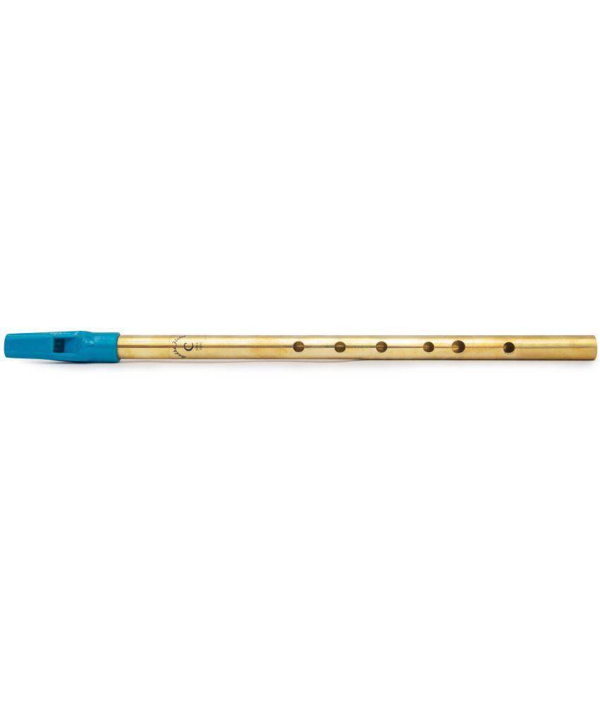     			Radhe Flutes Brass Flute Soprano Vertical Blow Scale C Natural