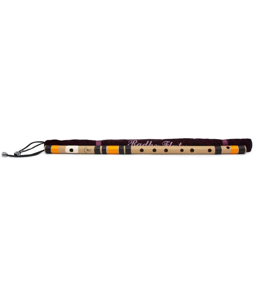     			Radhe Flutes PVC Fiber A Sharp Bansuri Base Octave LEFT Handed With VELVET COVER