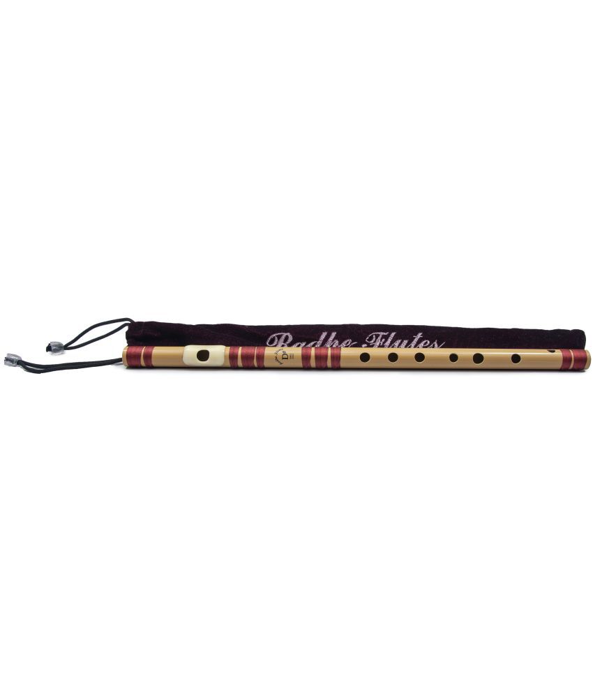     			Radhe Flutes PVC Fiber D Sharp Bansuri Middle Octave Left Handed With Velvet Cover