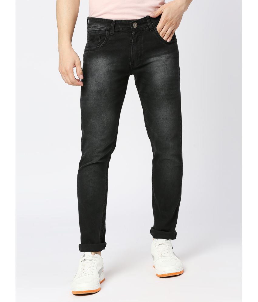     			TCI True Colors Of India Slim Fit Cuffed Hem Men's Jeans - Black ( Pack of 1 )