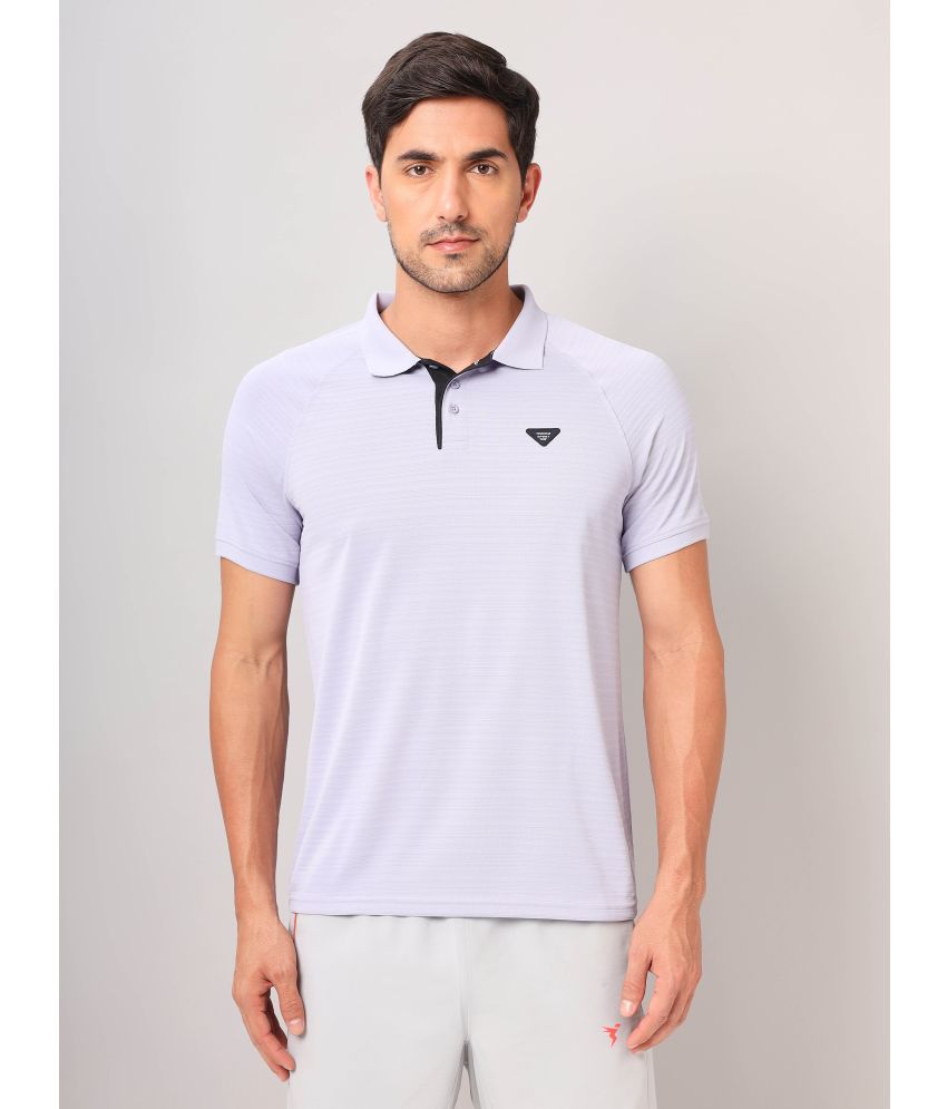     			Technosport Purple Polyester Slim Fit Men's Sports Polo T-Shirt ( Pack of 1 )