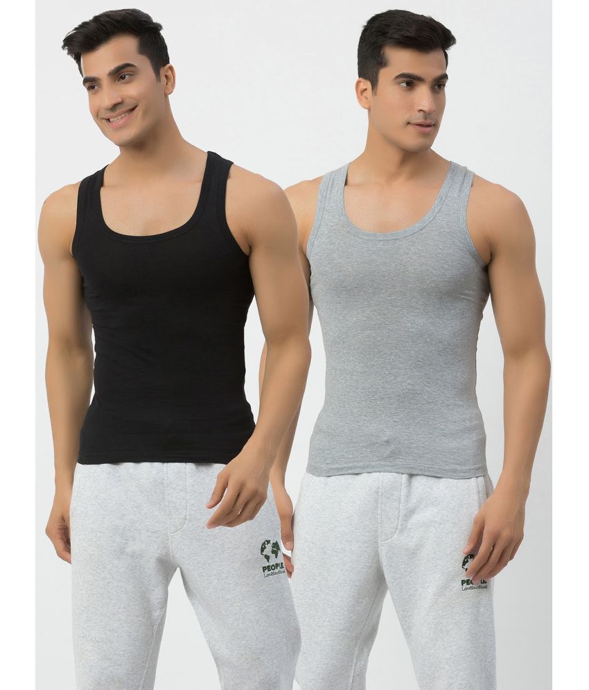     			John Players Multi Cotton Blend Men's Vest ( Pack of 2 )