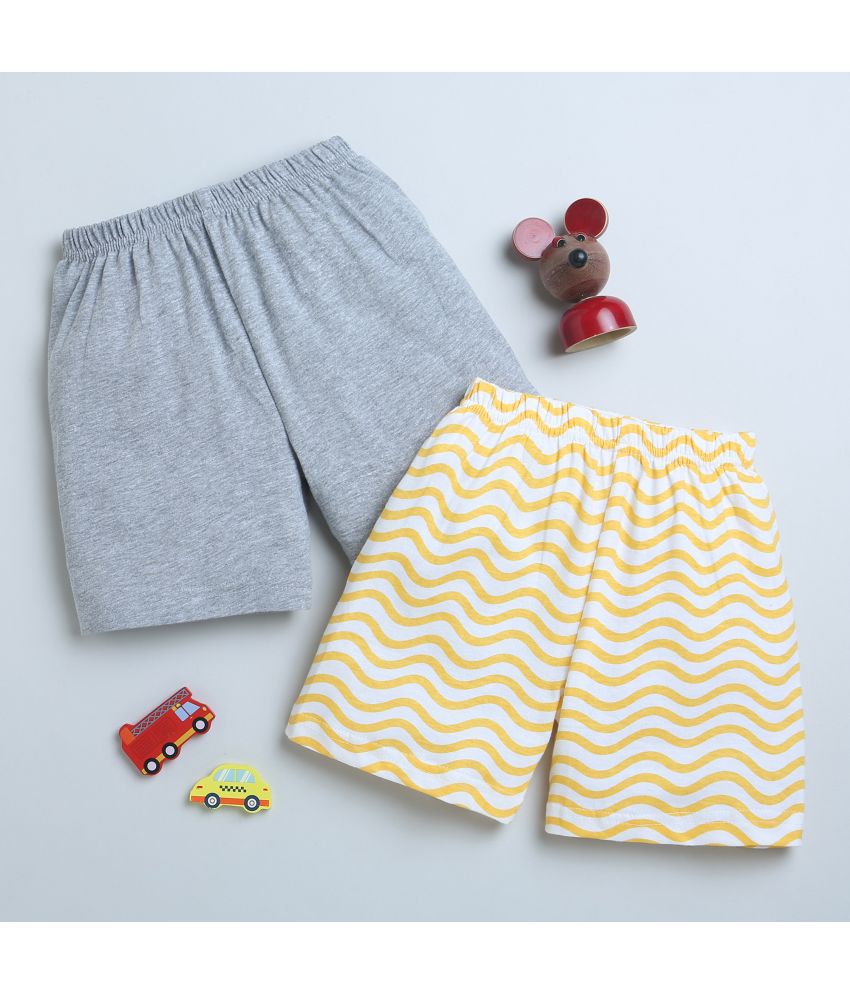    			BUMZEE - Grey Cotton Boys Shorts ( Pack of 2 )