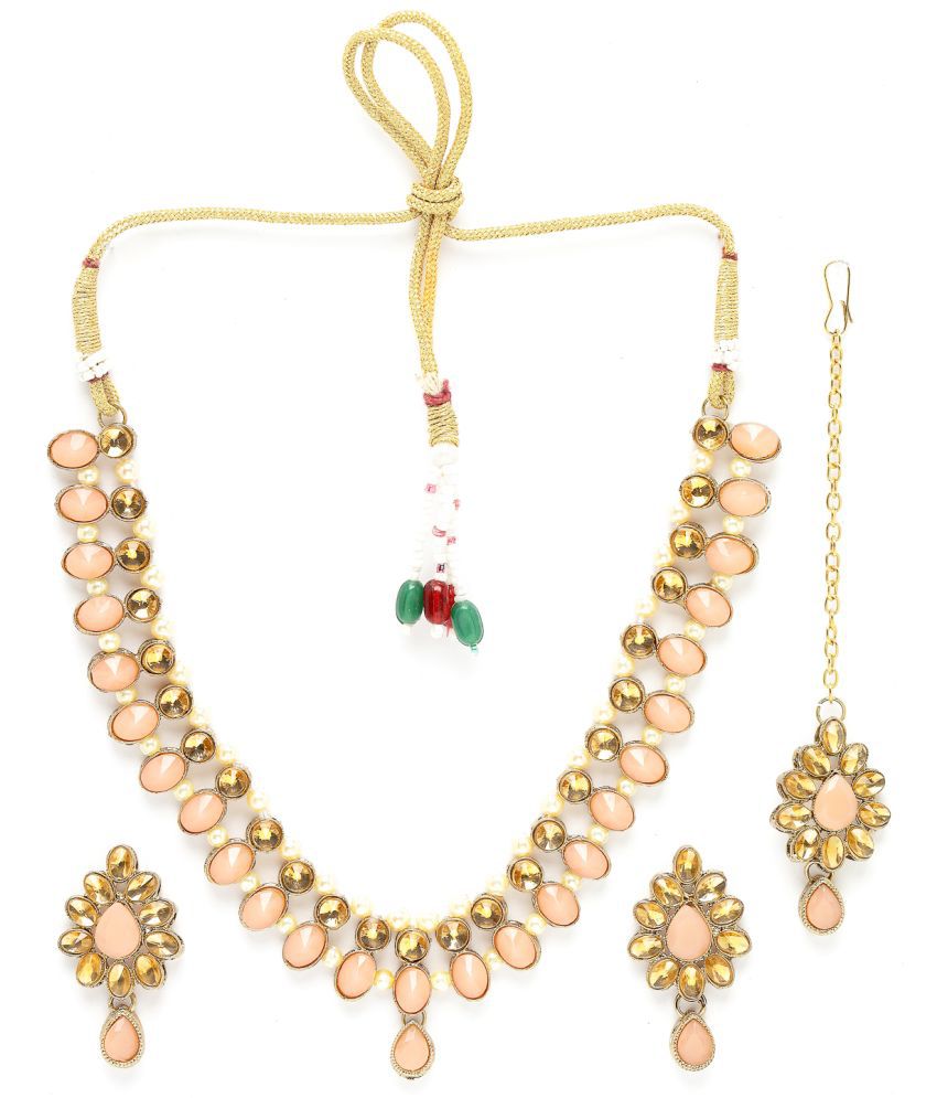     			Sukkhi Pink Alloy Necklace Set ( Pack of 1 )