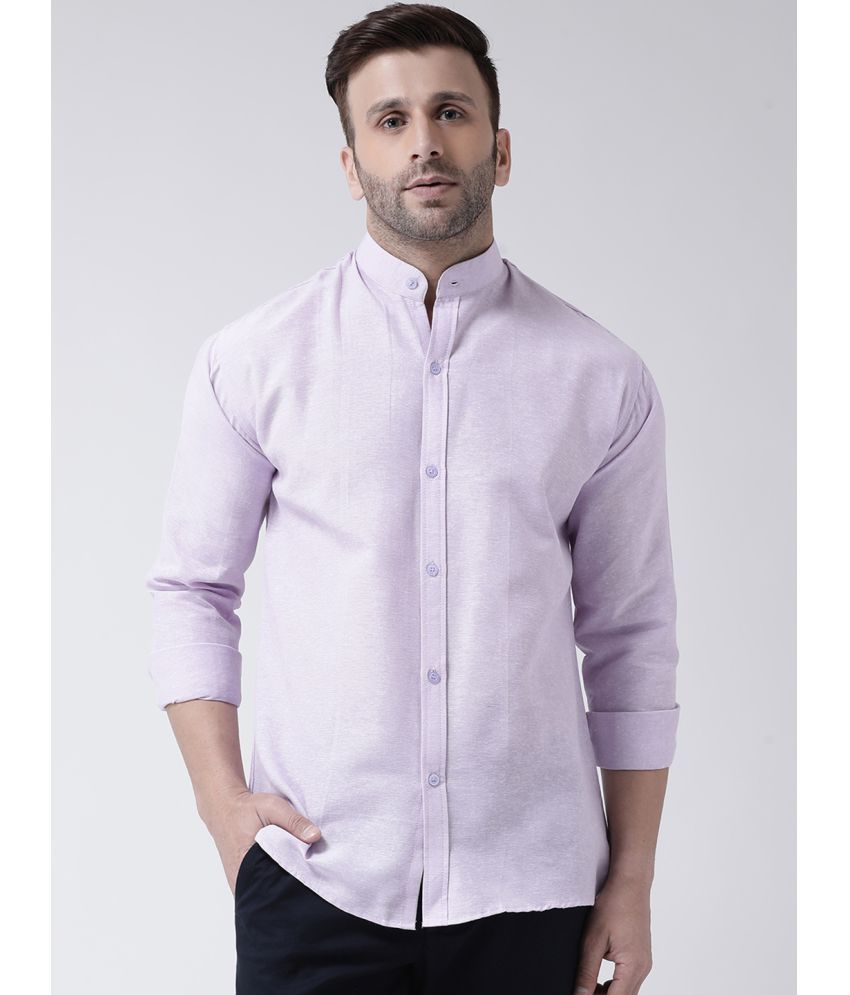     			RIAG 100% Cotton Regular Fit Solids Full Sleeves Men's Casual Shirt - Lavender ( Pack of 1 )
