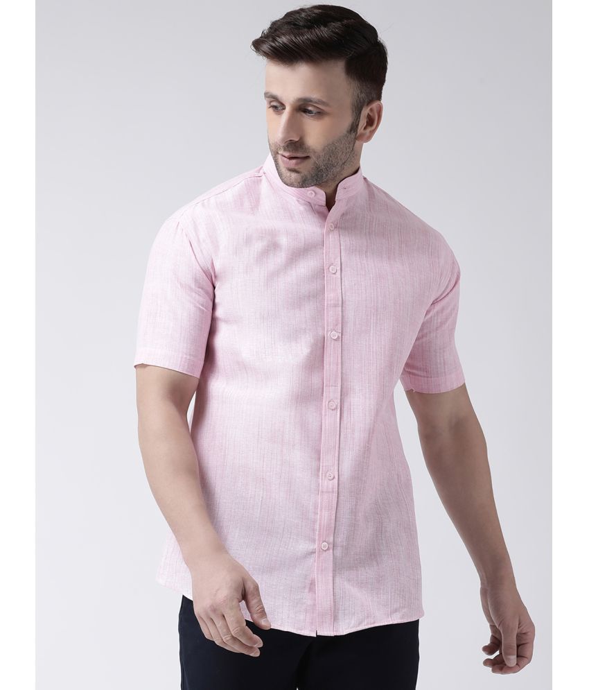     			RIAG 100% Cotton Regular Fit Solids Half Sleeves Men's Casual Shirt - Pink ( Pack of 1 )