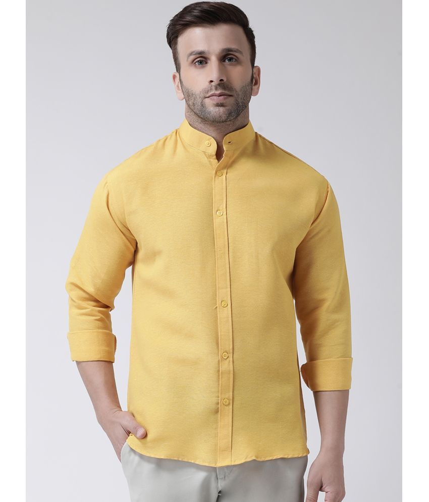     			RIAG 100% Cotton Regular Fit Solids Full Sleeves Men's Casual Shirt - Mustard ( Pack of 1 )