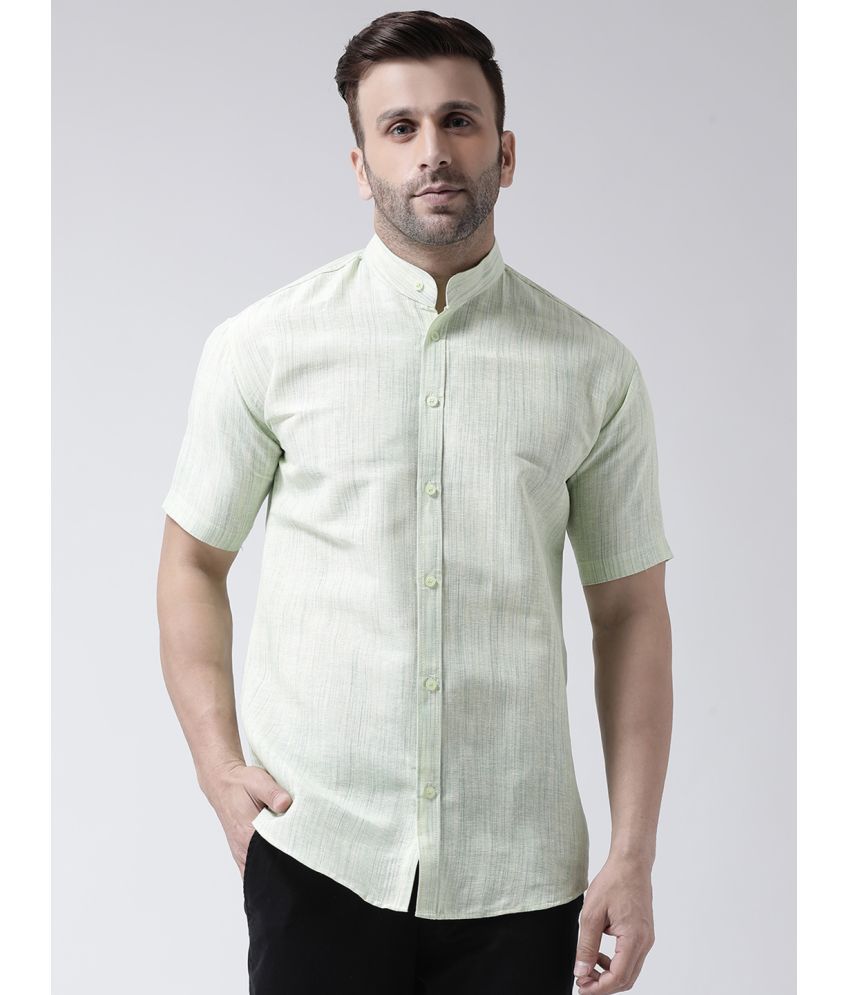     			RIAG 100% Cotton Regular Fit Self Design Half Sleeves Men's Casual Shirt - Green ( Pack of 1 )