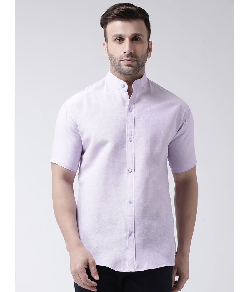     			RIAG 100% Cotton Regular Fit Solids Half Sleeves Men's Casual Shirt - Lavender ( Pack of 1 )