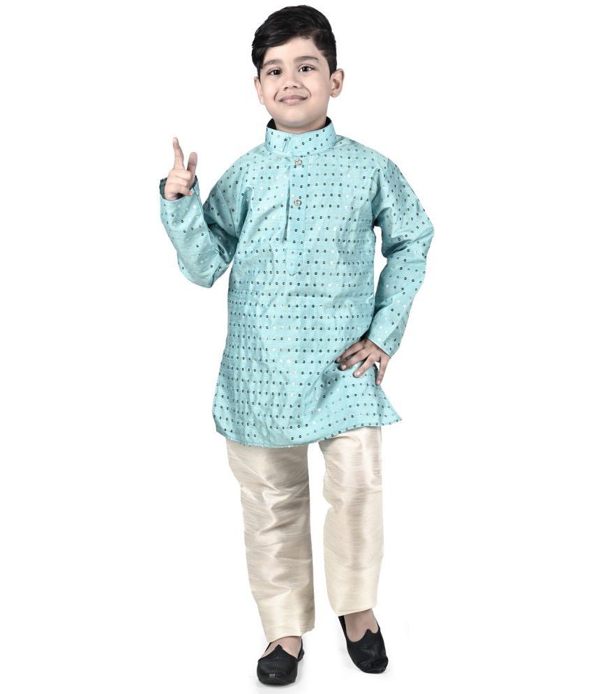     			s muktar garments Pack of 1 Boys Silk ( Turquoise )