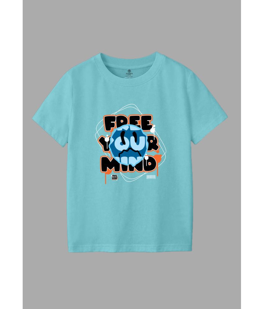     			CODEZ Blue Cotton Blend Boy's T-Shirt ( Pack of 1 )