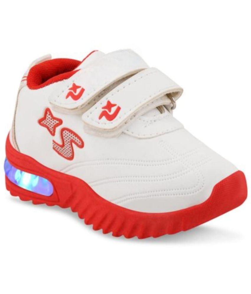     			GLOBIN - White Boy's LED Shoes ( 1 Pair )