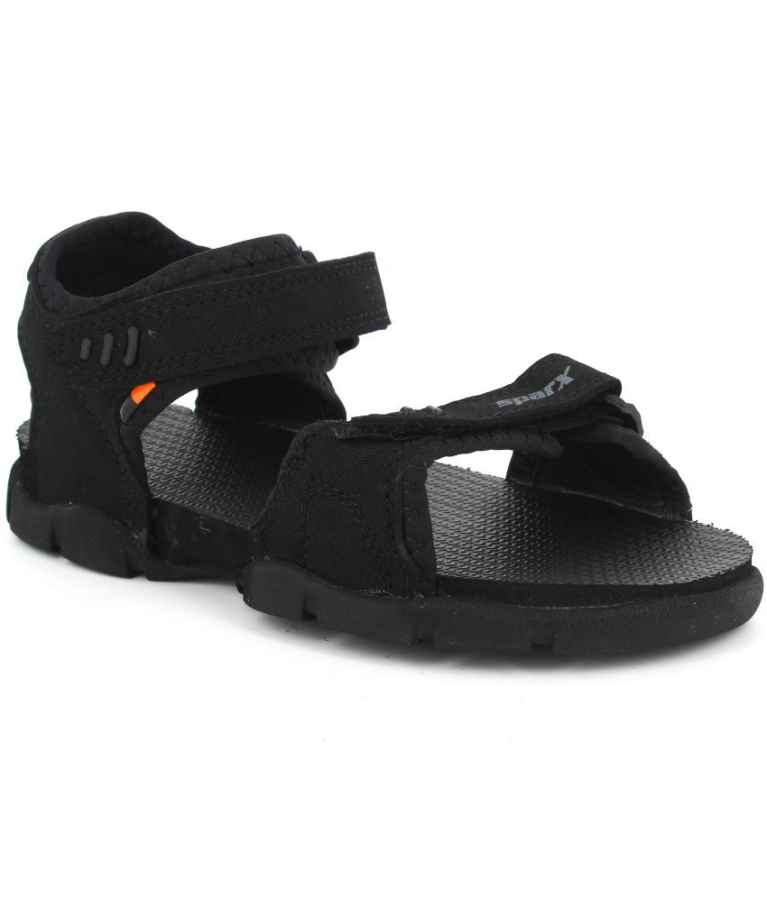     			Sparx Black Floater Sandals