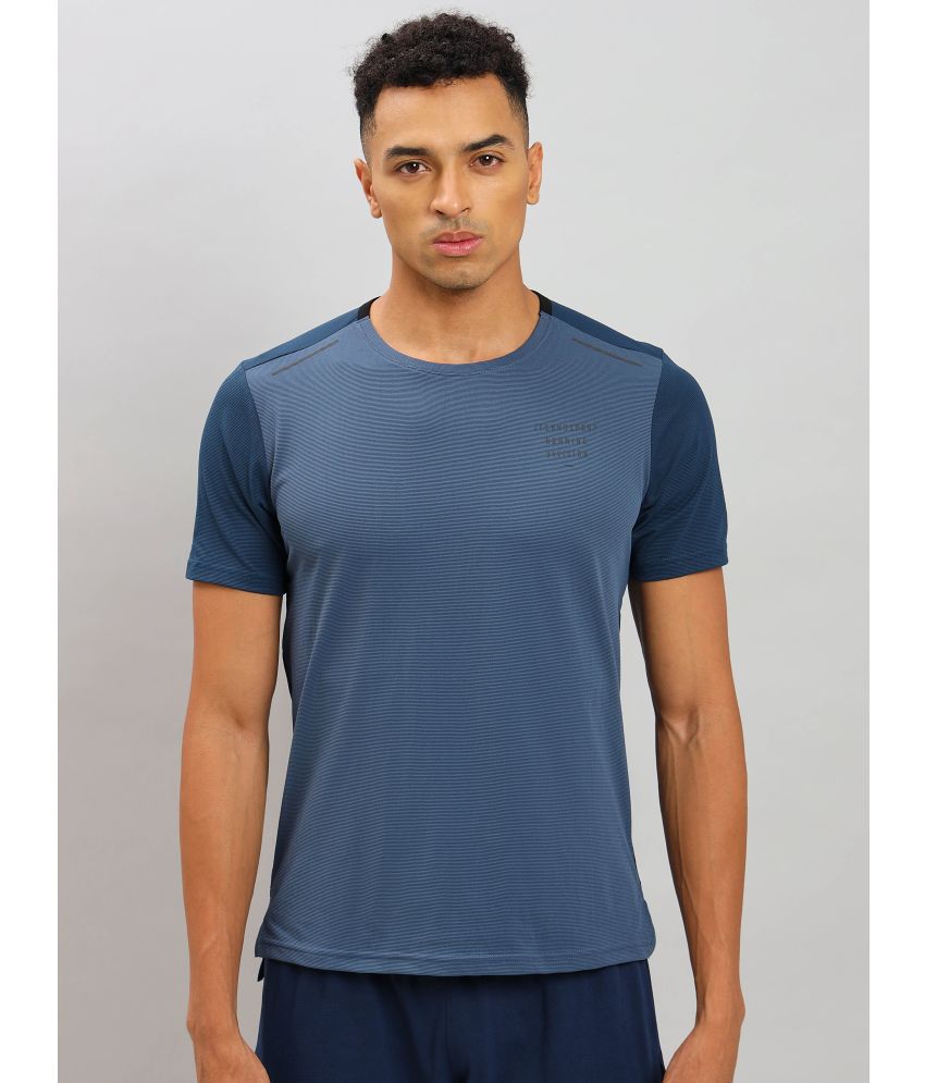     			Technosport Navy Polyester Slim Fit Men's Sports T-Shirt ( Pack of 1 )