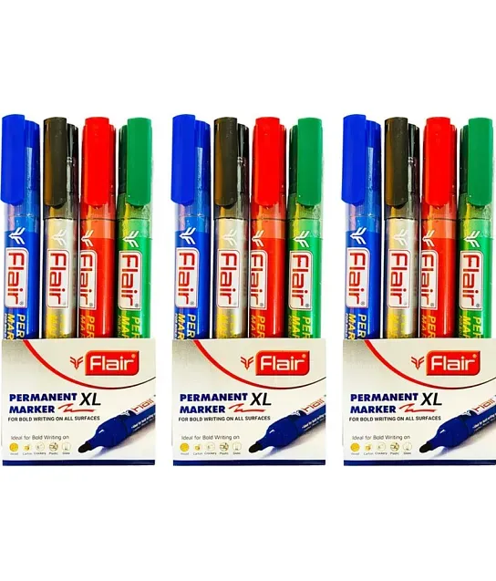 FLAIR White Board Marker & Duster Set - White Board Marker  Set