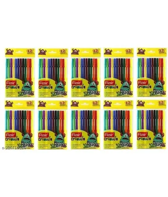 Flair Miniz Sketch Pens: 12 Vibrant Multicolour Sketch