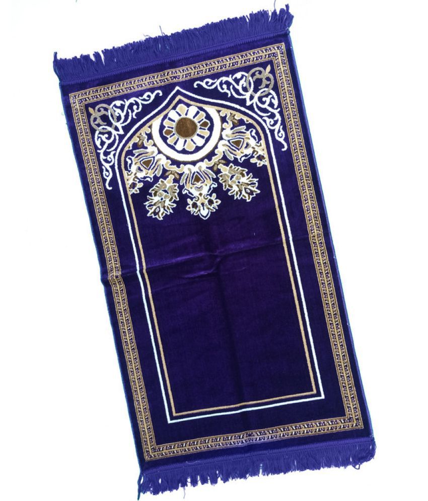     			ADIRNY Purple Single Regular Velvet Prayer Mat ( 115 X 65 cm )