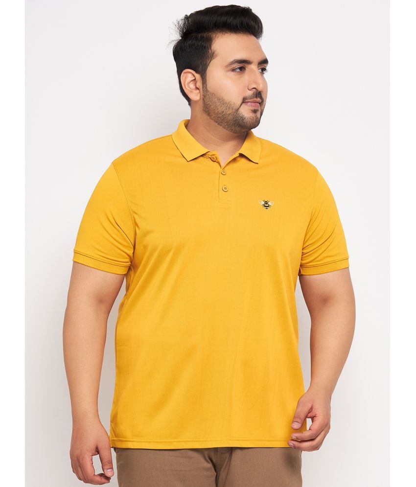     			Auxamis Pack of 1 Cotton Blend Regular Fit Solid Half Sleeves Men's Polo T Shirt ( Mustard )