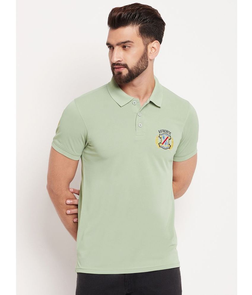     			Auxamis Cotton Blend Regular Fit Embroidered Half Sleeves Men's Polo T Shirt - Mint Green ( Pack of 1 )