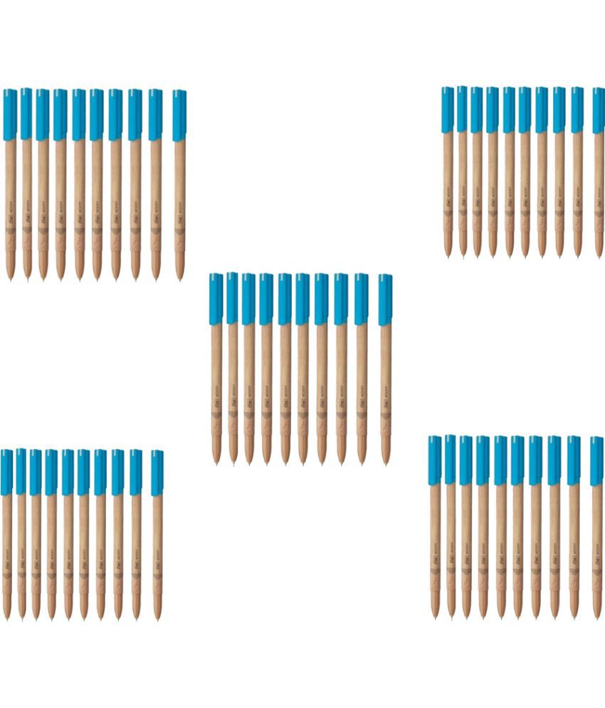     			FLAIR Woody by THE MARK Ball Pen (Pack of 50, Blue)