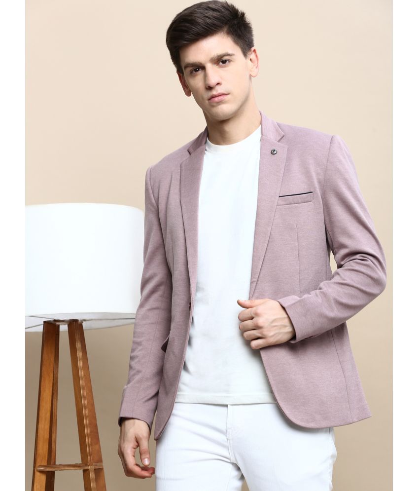     			Showoff Cotton Blend Men's Blazer - Mauve ( Pack of 1 )