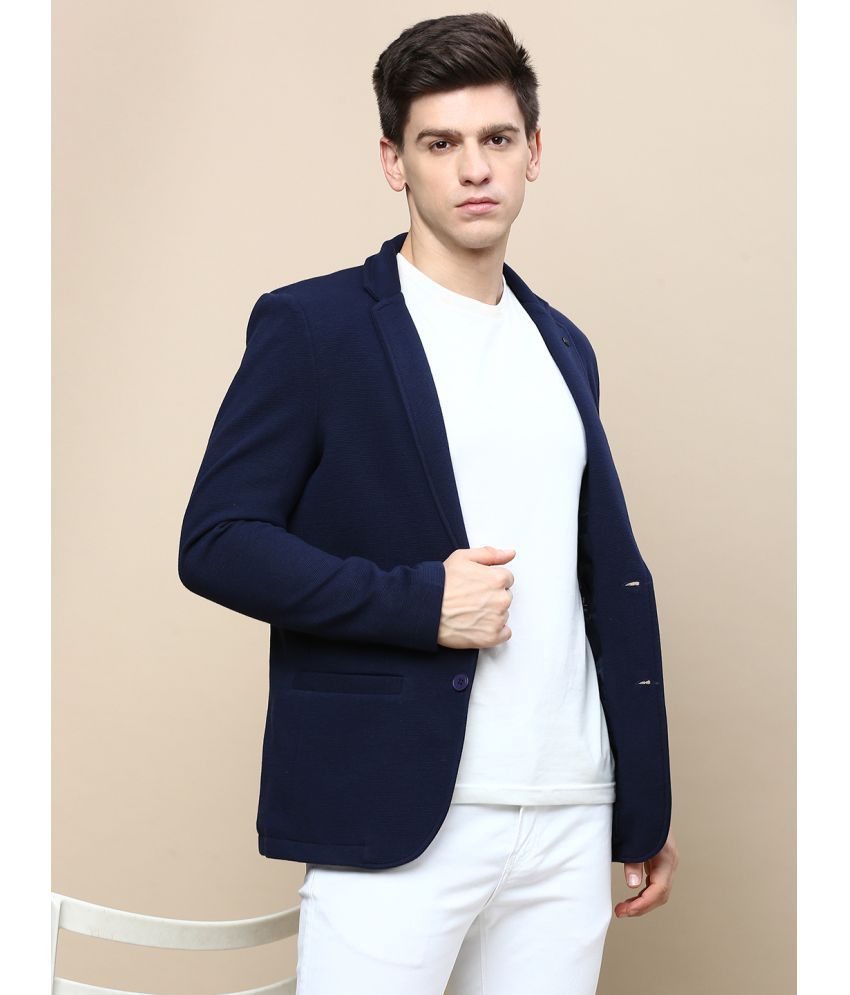     			Showoff Cotton Blend Men's Blazer - Navy Blue ( Pack of 1 )