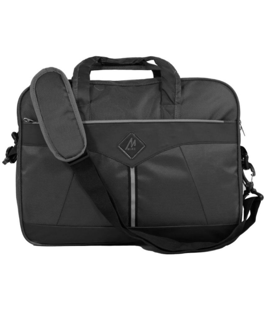     			mikebag - Black Colorblocked Messenger Bag