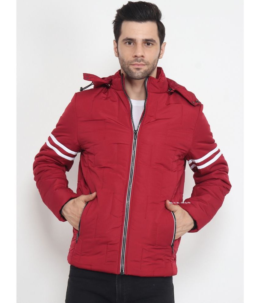     			xohy Nylon Men's Quilted & Bomber Jacket - Maroon ( Pack of 1 )