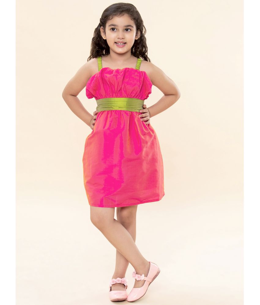     			A.T.U.N. - Hot Pink Polyester Girls A-line Dress ( Pack of 1 )
