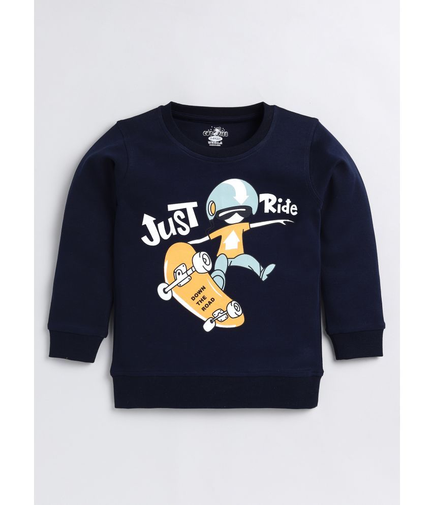     			CUTOPIES Pack of 1 Boys Cotton Blend Sweatshirt ( Navy )