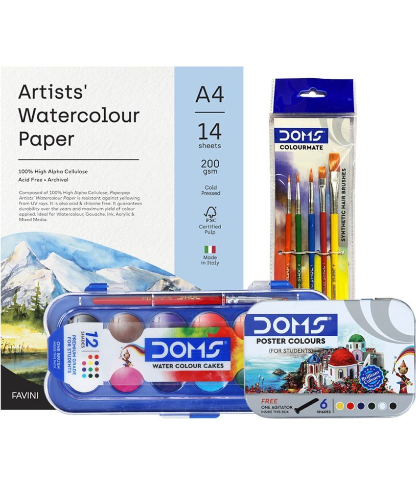     			DOMS Painting Smart Kit Mega Gift Pack | Painting Set for Kids | 4 Items | Combo Pack