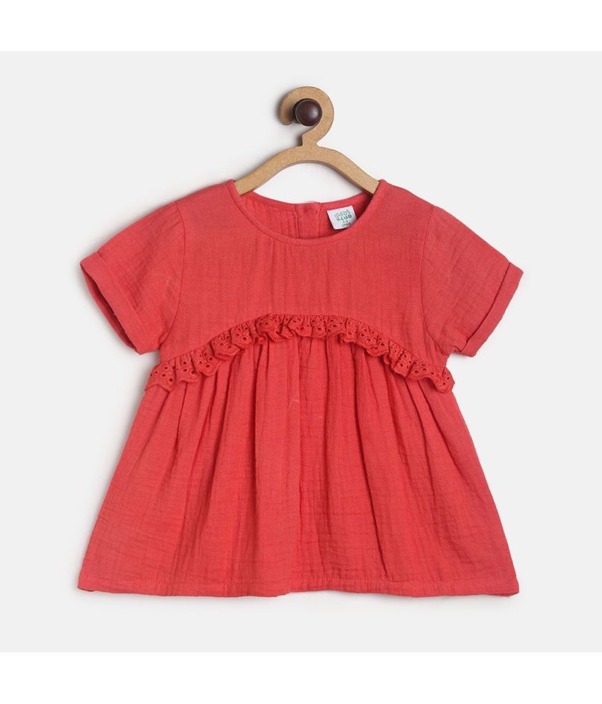     			MINI KLUB - Red 100% Cotton Girls Top ( Pack of 1 )