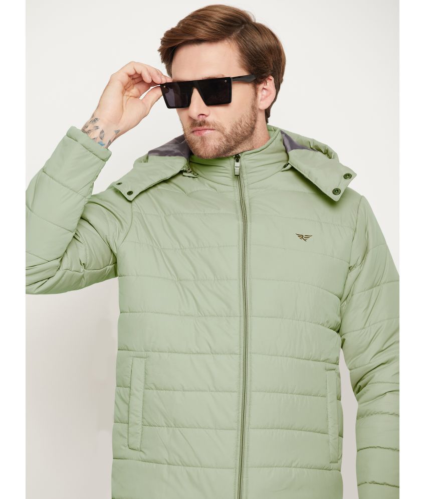     			Riss Polyester Men's Quilted & Bomber Jacket - Mint Green ( Pack of 1 )