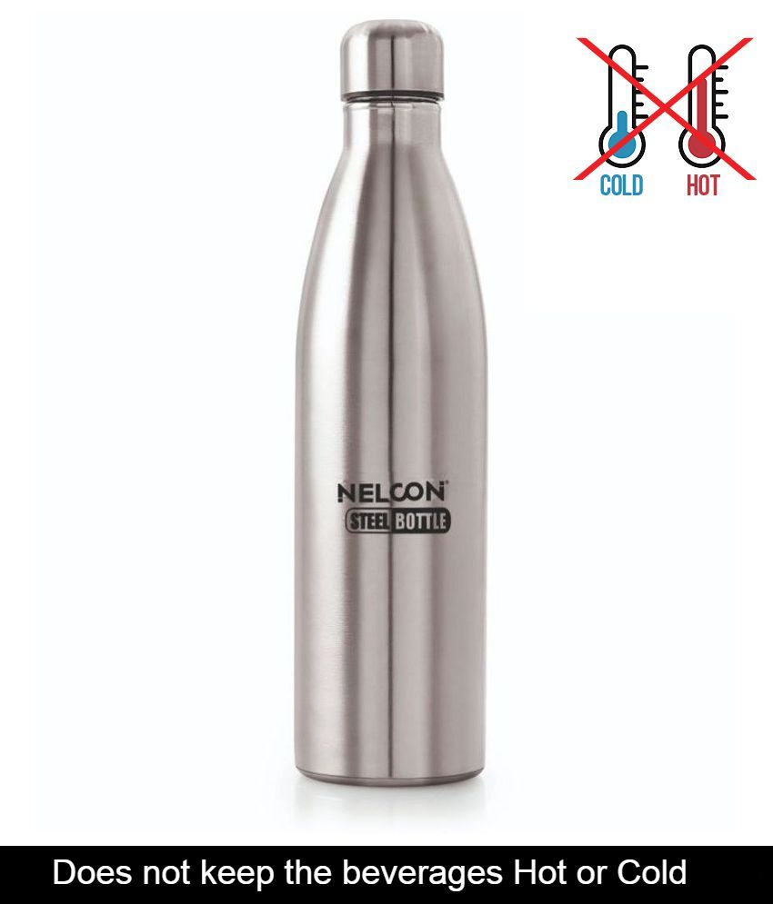     			Nelcon Cola Botfly Silver Fridge/School Water Bottle 750ml (Set of 1)