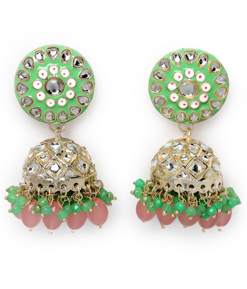     			Studio Sukkhi - Green Jhumki Earrings ( Pack of 1 )