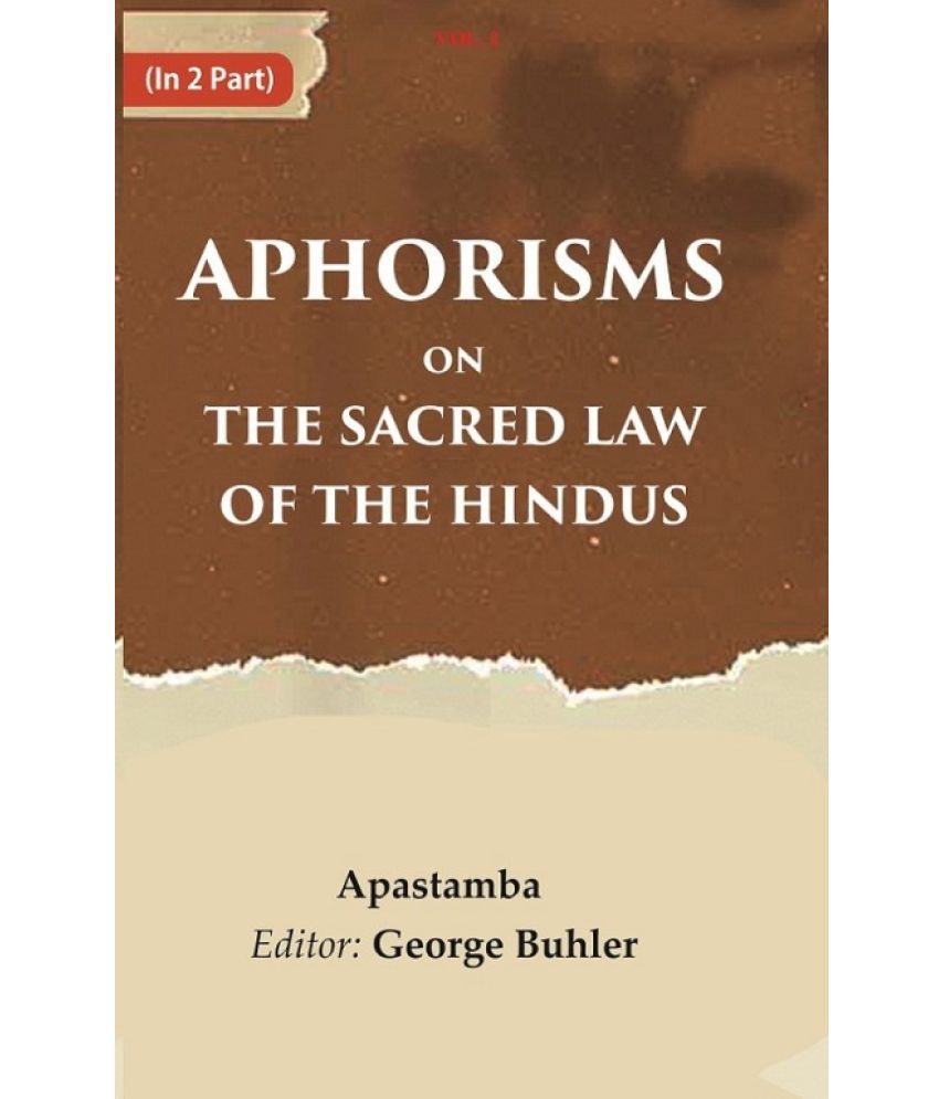     			Aphorisms on the Sacred Law of the Hindus 2nd [Hardcover]
