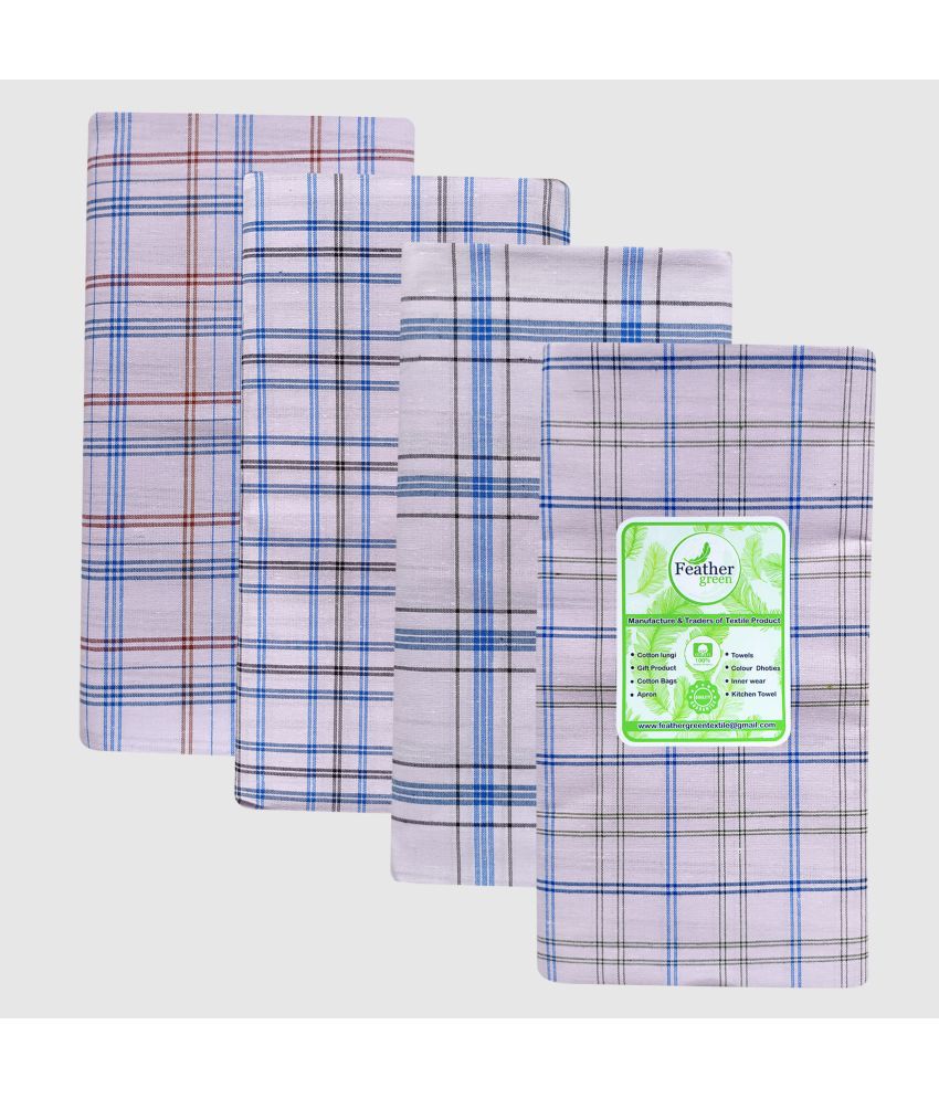     			Feather Green - Multicolor Cotton Men's Lungi ( Pack of 4 )