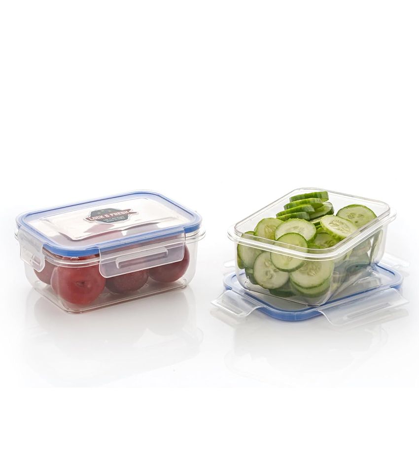     			HOMETALES Grocery/Dal/Pasta PET Transparent Food Container ( Set of 2 )