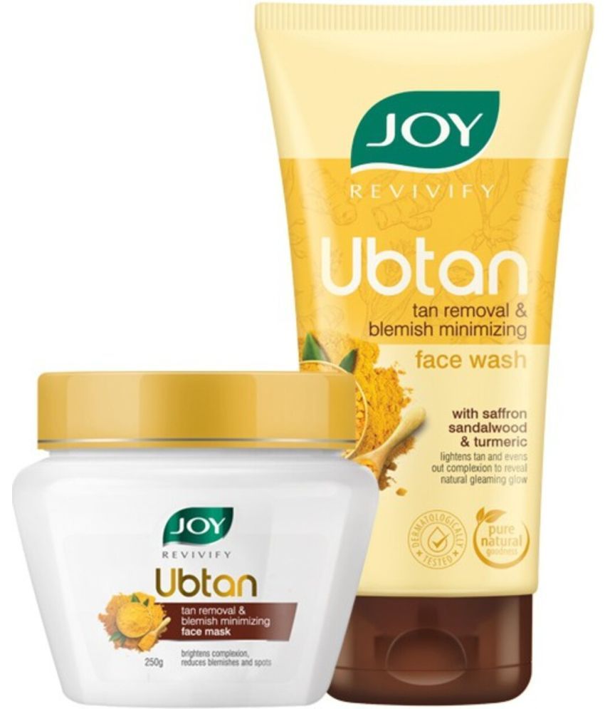     			Joy Revivify Ubtan and Tan Removal Face Wash 150ml | Revivify Ubtan and Tan Removal Face Mask 250g (Combo Pack)