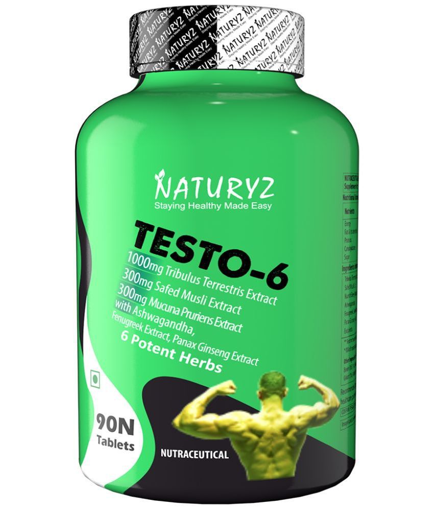     			NATURYZ Testo, 6 Plant based Supplement For Men 2100mg for Muscle, Stamina & Strength, 90 Tablets