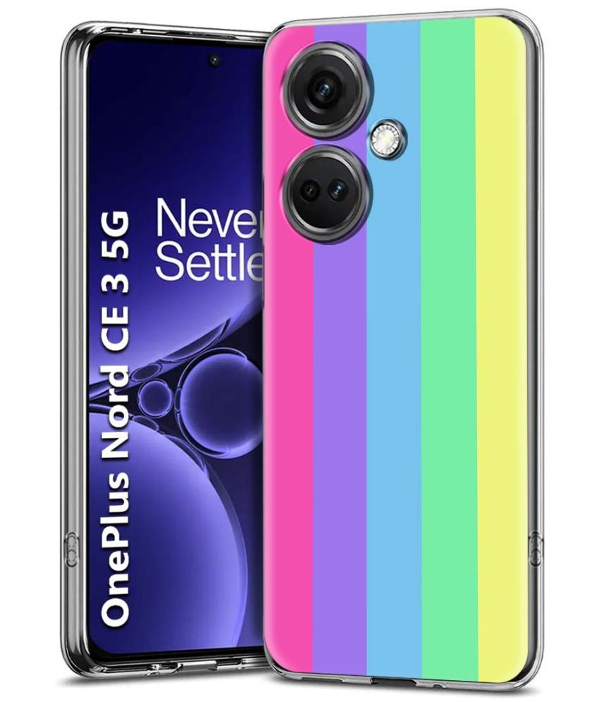     			NBOX - Multicolor Printed Back Cover Silicon Compatible For OnePlus Nord CE 3 5G ( Pack of 1 )