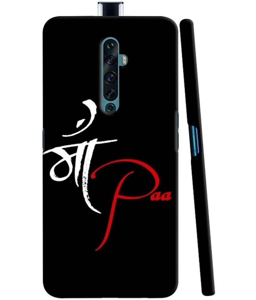     			T4U THINGS4U - Black Printed Back Cover Polycarbonate Compatible For Oppo Reno 2F ( Pack of 1 )