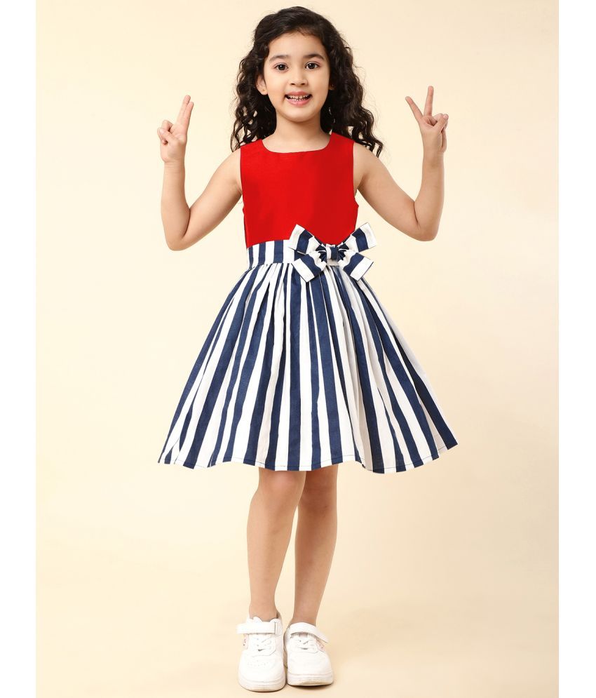     			A.T.U.N. Red Polyester Girls Fit And Flare Dress ( Pack of 1 )