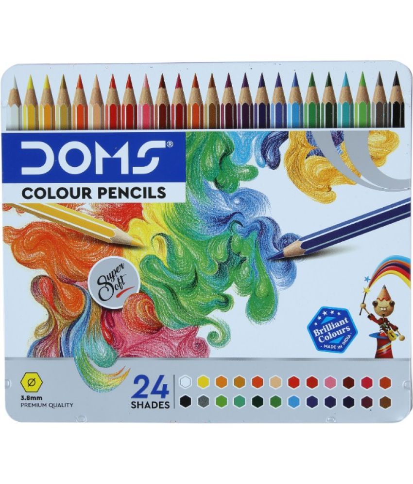     			DOMS Supersoft Non-Toxic Hexagonal Shaped Color Pencils (Set of 2, Multicolor)