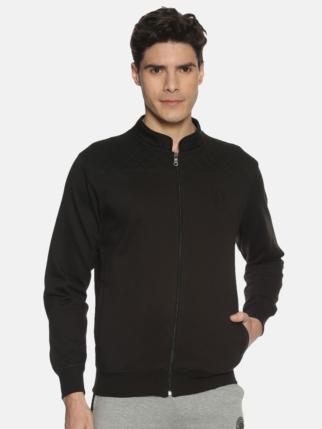     			Dollar Microfibre Men's Casual Jacket - Black ( Pack of 1 )