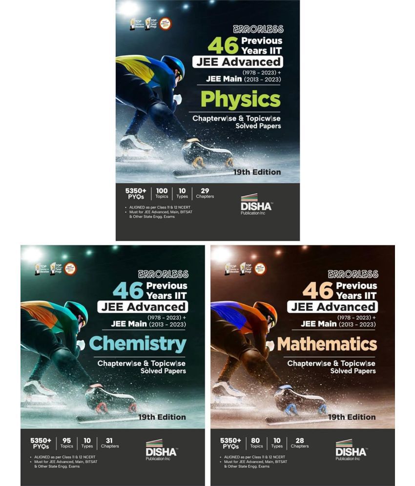     			Errorless 46 Previous Years IIT JEE Advanced (1978 - 2023) + JEE Main (2013 - 2023) PHYSICS, CHEMISTRY & MATHEMATICS Chapterwise & Topicwise Solved Papers 19th Edition | PYQ Question Bank in NCERT Flow with 100% Detailed Solutions for JEE 2024