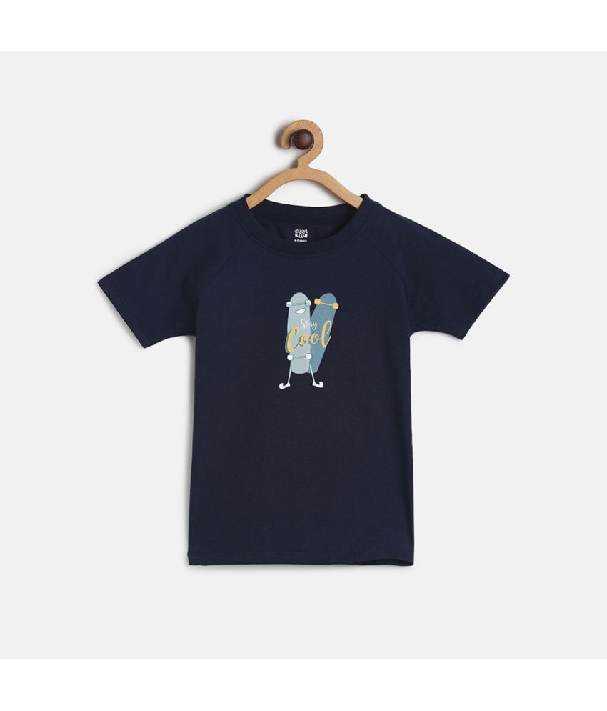     			MINI KLUB Blue Cotton Boy's T-Shirt ( Pack of 1 )