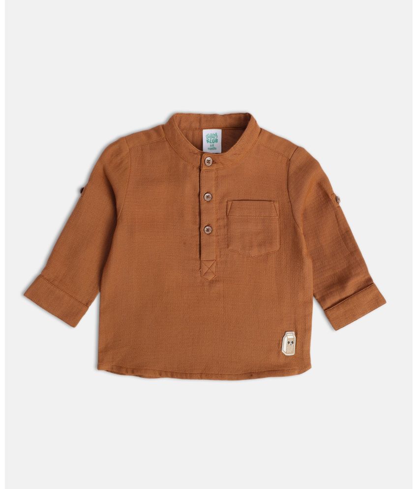     			MINI KLUB Brown Baby Boy Shirt ( Pack of 1 )
