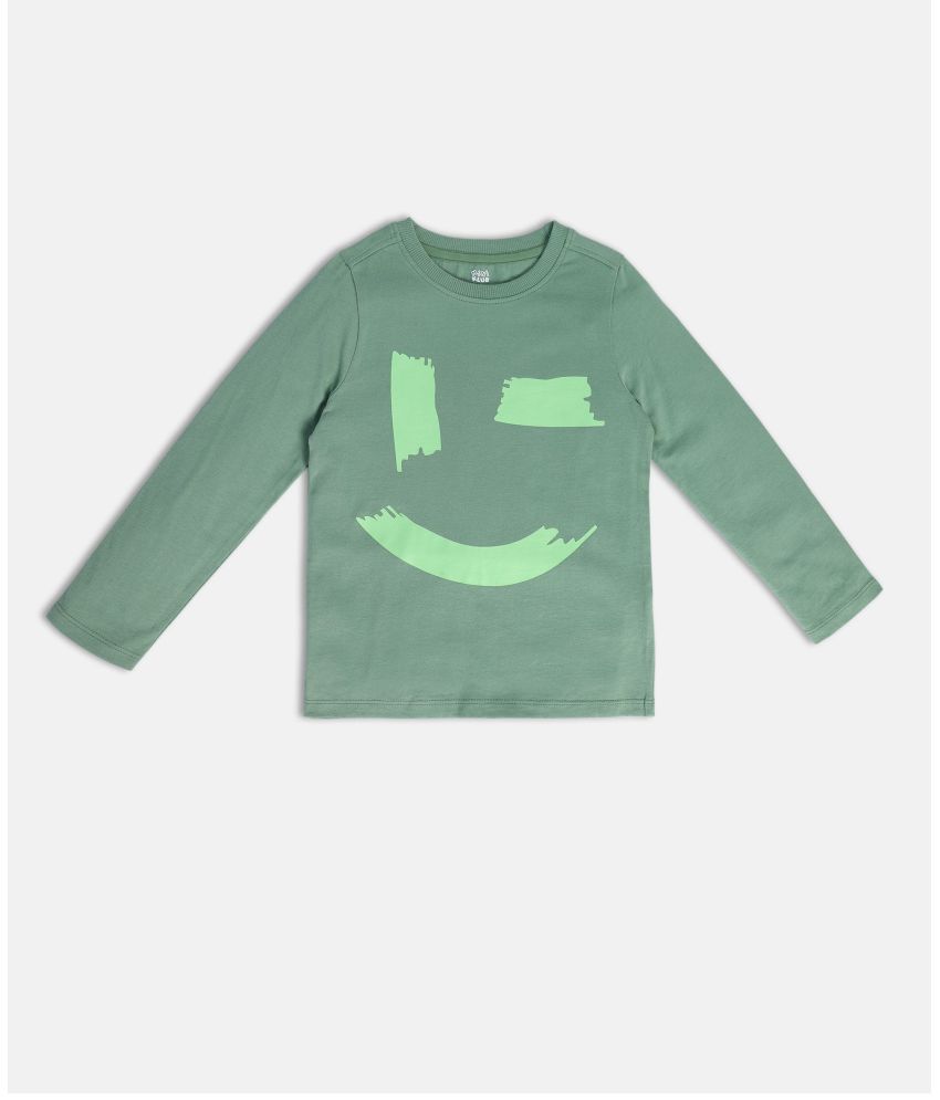     			MINI KLUB Green Cotton Boy's T-Shirt ( Pack of 1 )