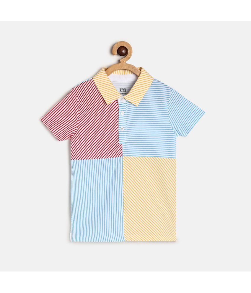     			MINI KLUB Multi Color Cotton Boy's Polo T-Shirt ( Pack of 1 )